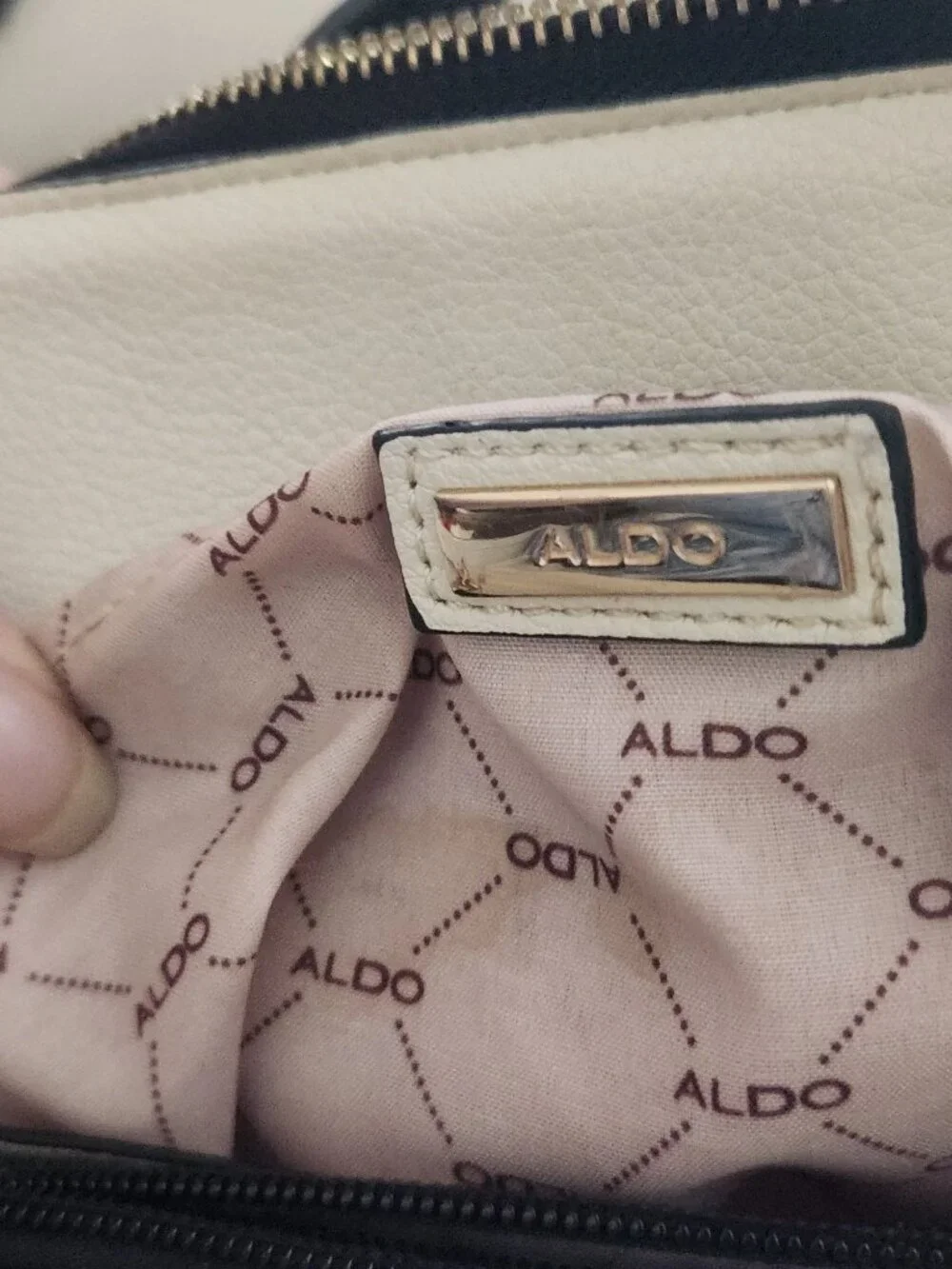 Aldo Stylish Black and Tan Backpack